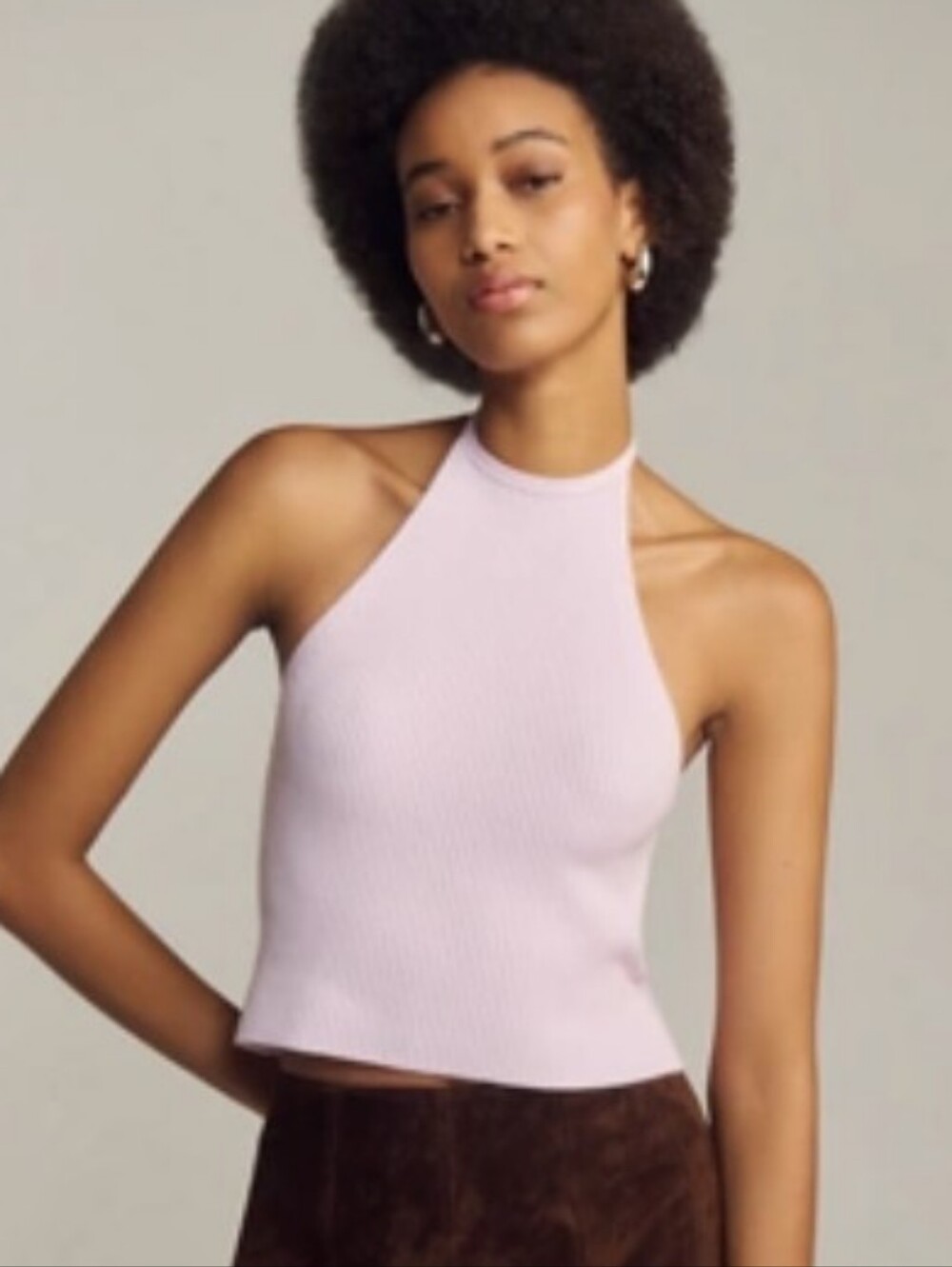 NWT Anthropologie Lavender Halter Tank Top